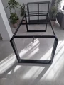 Metalowy stelaż stołu Loft U XXL z czarnymi nogami
