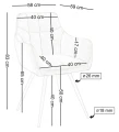 Krzesło obrotowe Nela – wymiary: wysokość 83 cm, szerokość 58 cm, głębokość 59 cm.