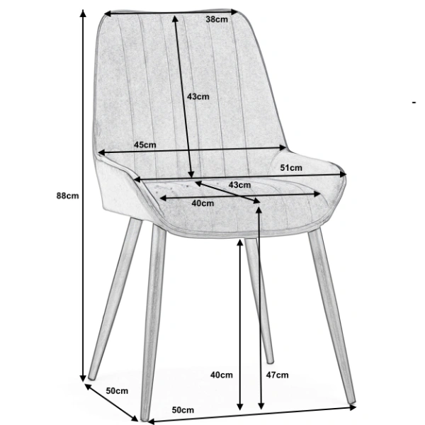 wymiary krzesła luca