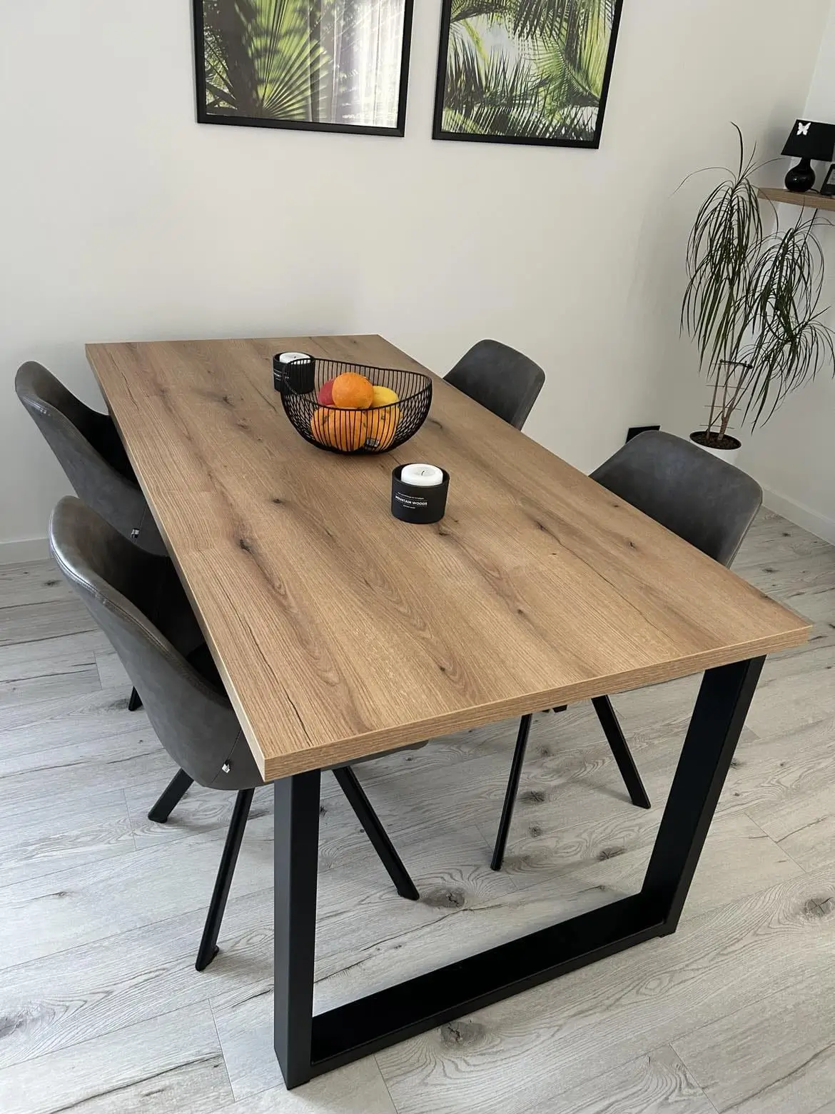 stol loft  metalowe nogi